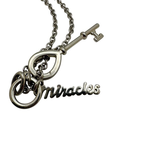 Chico's Necklace Jewlery Statement 30" Adjustable Silver Tone Miracles Skeleton - Picture 8 of 9